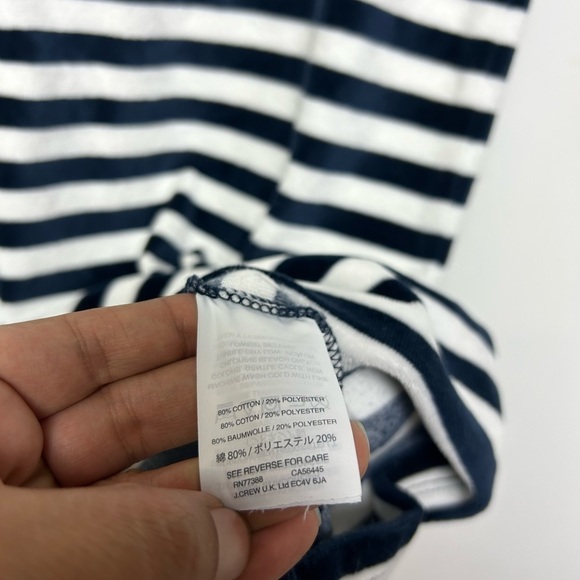 MADEWELL CORDUROY BLEND STRIPED SHORT SLEEVE KNEE LENGTH COZY WARM DRESS SIZE M - Picture 4 of 8